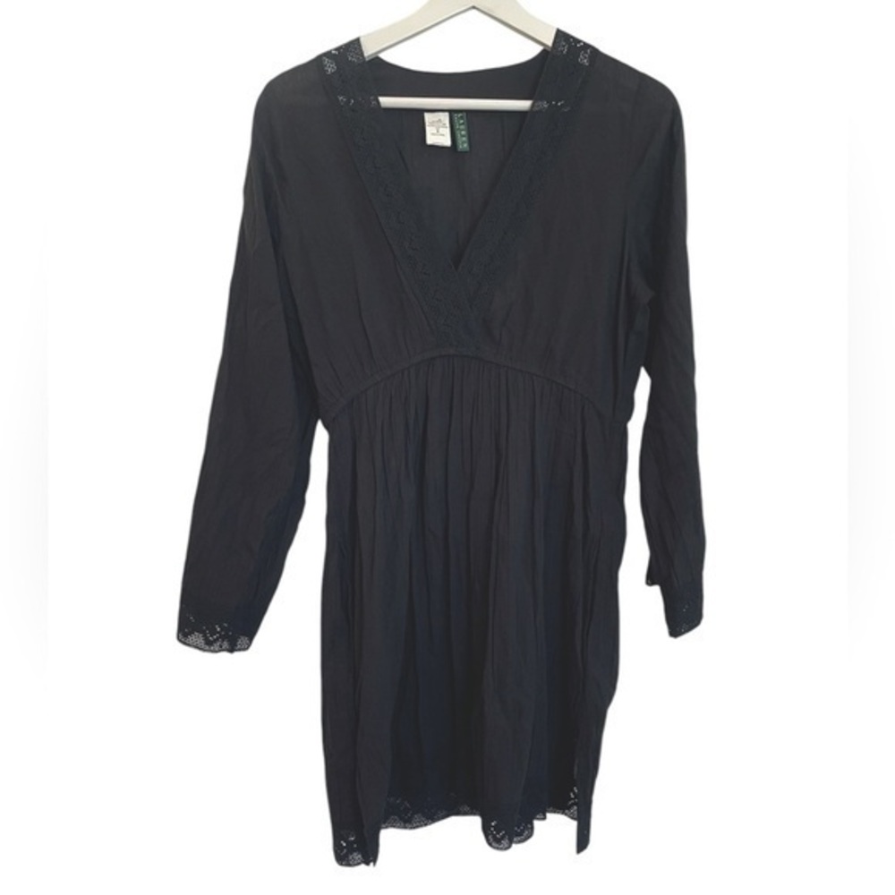 Lauren Ralph Lauren Cotton Black Dress